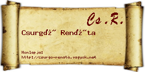 Csurgó Renáta névjegykártya