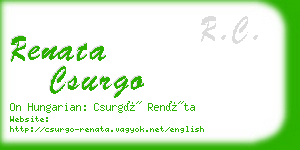 renata csurgo business card